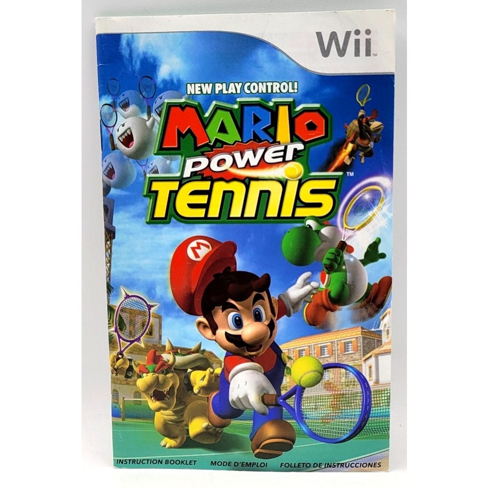 Mario Power Tennis MANUAL‎ ONLY Nintendo Wii *NO GAME*